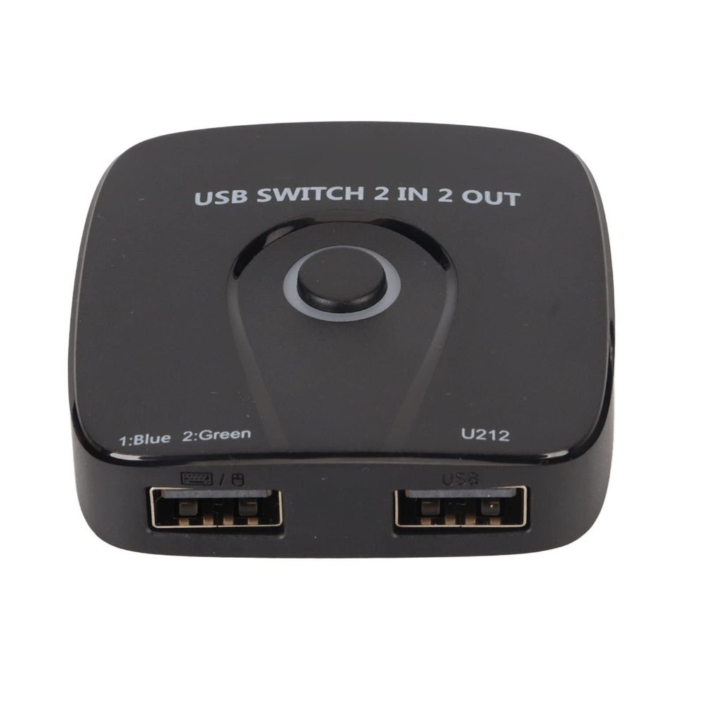 2 in 2 Out USB Switcher, Seamless Switching USB Switcher, Port Adapter for 2 Computers Share 2 USB Devices Mouse Keyboard Scanner Printer