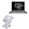 BoxWave Stand and Mount Compatible with MSI Creator Z16P (16 in) - Executive VersaView Laptop Stand, Ergonomic Adjustable Viewing Angle Metallic Riser - Metallic Silver view 1