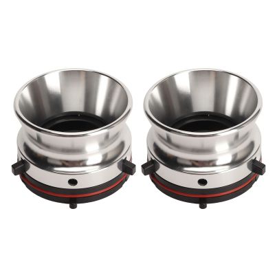 1 Pair Nab Hub Adapter, 10 Inch Opener Universal Loading Device, Polished Aluminum Reel to Reel Tape Nab Hub Adapter for, for Akai, for Teac, Reel to Reel Tape Recorder (Silver)