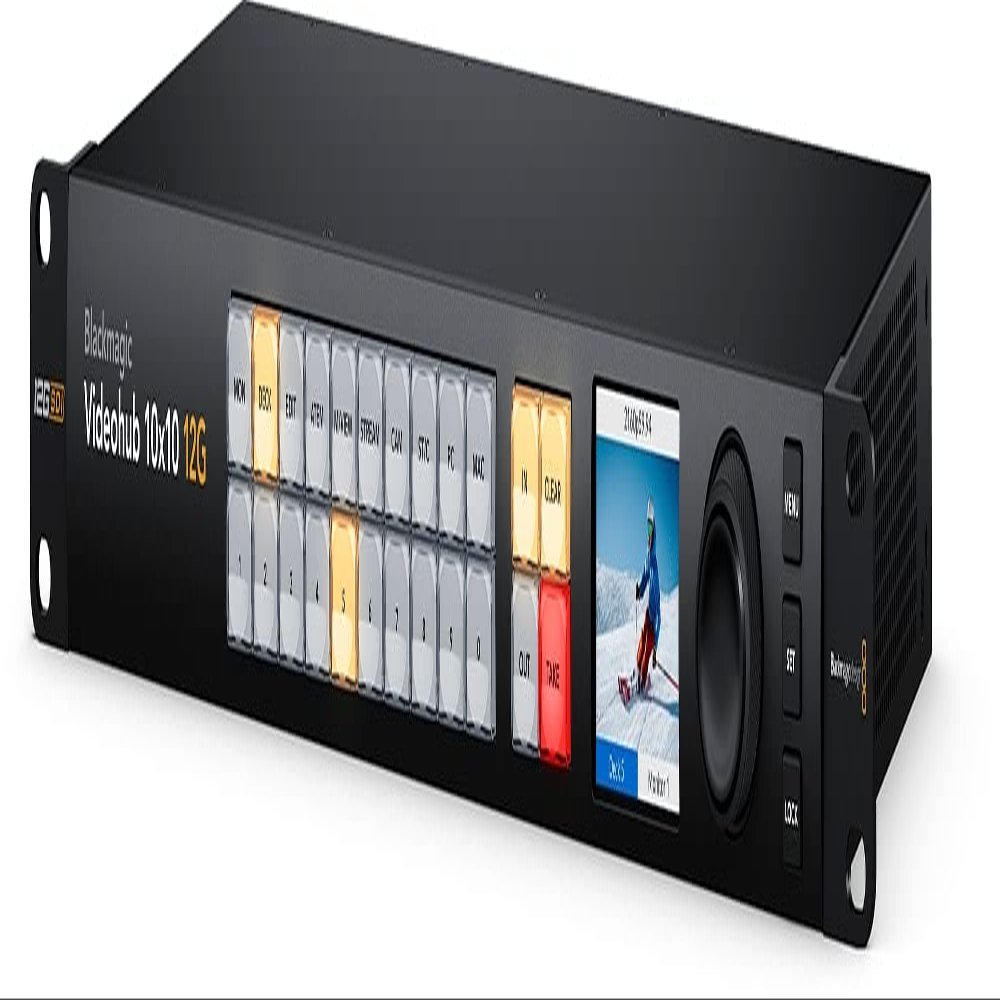 Blackmagic Design Videohub 10x10 12G Zero Latency Video Router (VHUBSMAS12G1010)