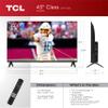 TCL 43-Inch Class S3 1080p LED Smart TV with Google TV (43S350G, 2023 Model), Google Assistant Built-in with Voice Remote, Compatible with Alexa, Streaming FHD Television,Black view 3