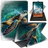 Case for 6.8'' Kindle Paperwhite (11th Generation,2021)+Paperwhite Signature Edition,360 Degree Rotating Swivel Stand Cover for Paperwhite E-Reader 6.8 Inch-Green Sea Turtle view 1