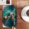 Case for 6.8'' Kindle Paperwhite (11th Generation,2021)+Paperwhite Signature Edition,360 Degree Rotating Swivel Stand Cover for Paperwhite E-Reader 6.8 Inch-Green Sea Turtle view 2