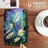 Case for 6.8'' Kindle Paperwhite (11th Generation,2021)+Paperwhite Signature Edition,360 Degree Rotating Swivel Stand Cover for Paperwhite E-Reader 6.8 Inch-Dragonfly on The Daisies Florals view 2