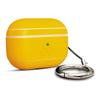 Dreem Om Case Cover with Keychain Clip Compatible with AirPods Pro 2/Pro, Protective One-Piece Hard Shell, Luxury Vegan Leather AirPod Pro Case 2nd/1st Generation with Separate Clip [Yellow] view 1