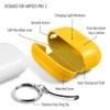 Dreem Om Case Cover with Keychain Clip Compatible with AirPods Pro 2/Pro, Protective One-Piece Hard Shell, Luxury Vegan Leather AirPod Pro Case 2nd/1st Generation with Separate Clip [Yellow] view 3