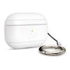 Dreem Om Case Cover with Keychain Clip Compatible with AirPods Pro 2/Pro, Protective One-Piece Hard Shell, Luxury Vegan Leather AirPod Pro Case 2nd/1st Generation with Separate Clip [White] view 1