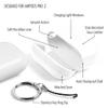 Dreem Om Case Cover with Keychain Clip Compatible with AirPods Pro 2/Pro, Protective One-Piece Hard Shell, Luxury Vegan Leather AirPod Pro Case 2nd/1st Generation with Separate Clip [White] view 3