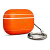 Dreem Om Case Cover with Keychain Clip Compatible with AirPods Pro 2/Pro, Protective One-Piece Hard Shell, Luxury Vegan Leather AirPod Pro Case 2nd/1st Generation with Separate Clip [Orange] view 1