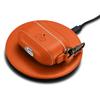 Dreem Om Case Cover with Keychain Clip Compatible with AirPods Pro 2/Pro, Protective One-Piece Hard Shell, Luxury Vegan Leather AirPod Pro Case 2nd/1st Generation with Separate Clip [Orange] view 3