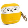 Dreem Om Case Cover with Keychain Clip Compatible with AirPods 3 for Apple AirPods 3rd Generation, Vegan Leather AirPod Case for Men & Women, Luxury Earbuds Accessory for iPhone - Yellow view 2