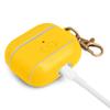 Dreem Om Case Cover with Keychain Clip Compatible with AirPods 3 for Apple AirPods 3rd Generation, Vegan Leather AirPod Case for Men & Women, Luxury Earbuds Accessory for iPhone - Yellow view 4