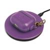 Dreem Om Case Cover with Keychain Clip Compatible with AirPods 3 for Apple AirPods 3rd Generation, Vegan Leather AirPod Case for Men & Women, Luxury Earbuds Accessory for iPhone - Purple view 3