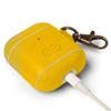 Dreem Om Case Cover with Keychain Clip Compatible with AirPods 1 & 2, Vegan Leather Airpods Case for Men & Women, Luxury Earbuds Accessory for Apple iPhone - Yellow view 4