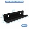 WPESI Vinyl Record Shelf Wall Mount 8Pack,7 Inch Acrylic Record Shelf,Record Wall Display, Vinyl Record Holder CD Rack,8 Pack (Black) view 3