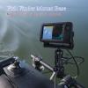 Fish Finder Mount Base, Universal 360 Rotation Ball-Mount Fish Finder Bracket, Nylon & Stainless Steel Electronic Holder for Marine Boat Kayak Pontoon Canoe Helix Garmin, 4*Srews, 4*Nuts view 2