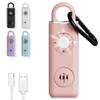 Rechargeable Personal Alarm Keychain for Women, 130dB, USB-C Charging, Pink view 1