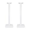 Fluance Floor Speaker Stands for Surround Sound and Bookshelf Speakers with Solid Construction, Adjustable Floor Spikes, Rubber Isolation Feet, Cable Management, Square Base - Matte White/Pair SS05SWH view 1