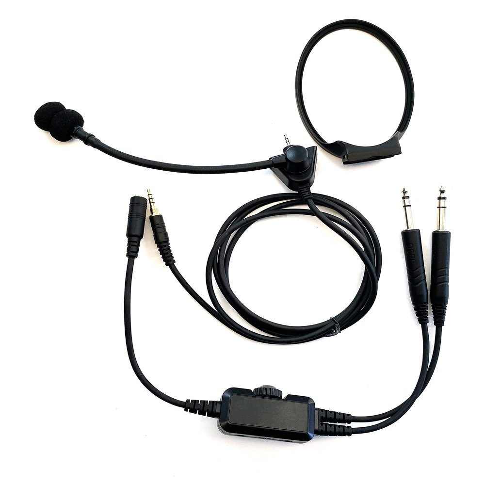 Crystal Mic Pro L with TSOd Intricon Microphone. Compatible with QC/ QC45 Noise Cancelling Headphones. Transforms Your Headphone into ANR Aviation Headset.