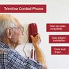 iSoHo Phones Red Landline Phone for Home Bundle with 15ft Curly Handset Phone Cord view 4