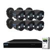GW Security 2-Way Audio Spotlight 5MP Full-time Color Night Vision PoE Security Camera System, 8 Channel 4K NVR with 6 x 5MP 1920p IP Camera, Thermal PIR Heat & Motion Sensing, Two Way Talk view 1