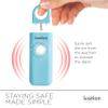 Ivation Personal SOS Alarm Keychain | Self-Defense Safety Siren & LED Panic Strobe Light with Carabiner Clip for Women, Children & Seniors | Pocket Size, Loud 125 dB Sound, Air Travel Friendly view 3