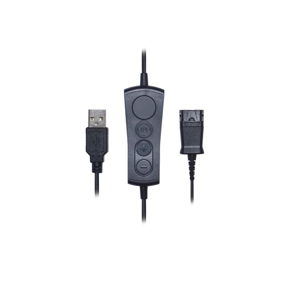 JPL BL-055+P Universal USB-A Bottom Lead That Converts Your QD Headset into a Softphone Headset, 575-379-001