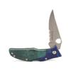 ARIAT Burled Wood Hybrid Blade Folding Knife, Turquoise, 3.5" Blade (Large) view 1