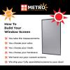 Metro Screenworks Custom Window Screens Fully Assembled and Ready to Install - Window Screen Replacement for House, (Bronze) Pre-Framed Mesh Replacement Window Screens, Home, Patio, & More view 2