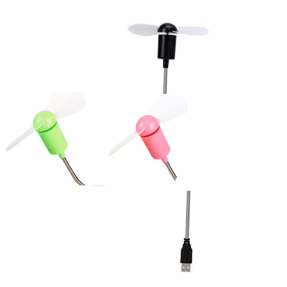 SOLUSTRE 4 Pieces USB Mini Fan Neck Cooler USB Portable Fan Computer Fan Computer Blower Mini Bendable Fan Cooling Fan for for Laptop Electric Blower USB Mini Hose Fan Laptop Fan Gooseneck