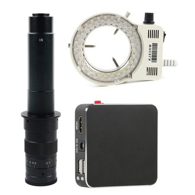 RADHAX Microscope Kit Digital Video Microscope Camera 1080P Zoom C Mount Lens Microscope Lens Adapters (Color : with 300X Lens Light)