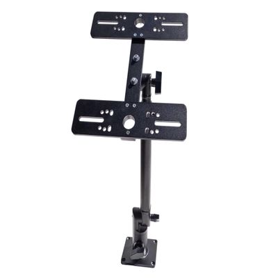 Double Face Marine Electronic Mount, Fish Finder Bracket, Anodized Aluminum 350 Degree Swivel Monitor Mount with Adjustable Height, Easy Install, Mounting Plate Fits Most Monitors
