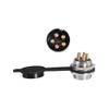 GX20 Aviation Connector 5pin Waterproof Male and Female Metal Connector Straight view 3