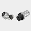 GX16 Connector 8Pin Straight Female Plug to Right Angled Male Socket Front Mount Solder Type for PCB view 1