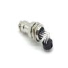 GX16 Connector 8Pin Straight Female Plug to Right Angled Male Socket Front Mount Solder Type for PCB view 3