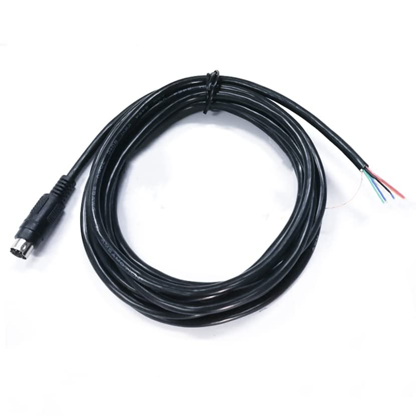 AIGT8152 MD8 core pin Loose Wire MD8 to MD8 DIN8 pin Male to Male, Connecting Cable Direct Connection Length Black 10m