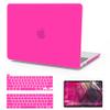 Anban Compatible with MacBook Pro 13 inch Case 2025 2024 2023 M2, 2022-2016 M1 A2338 A2251 A2289 A2159 A1989 A1708 A1706, Plastic Laptop Hard Shell Case +Keyboard Cover +Screen Protector, Hot Pink view 1