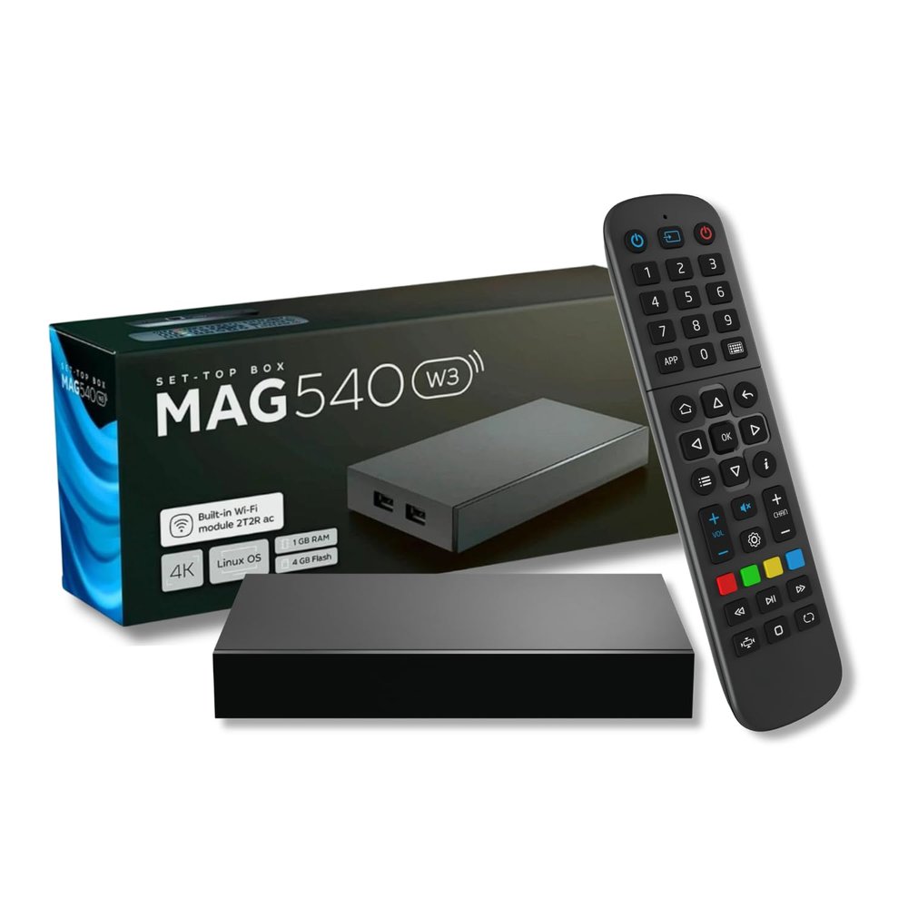 Raxxio MAG540w3 Set-Top Box 4K HDR Streaming Media Player, 4K HDR Output, Amlogic S905Y4, Dual-Band Wi-Fi, Linux 4.9, HDMI Cable, Remote - Hardware Device Only