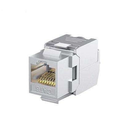 Network Module Toolless Connector, Self-Locking Zinc Alloy Network Coupler Adapter (Size : 2pcs, Color : CAT.6)