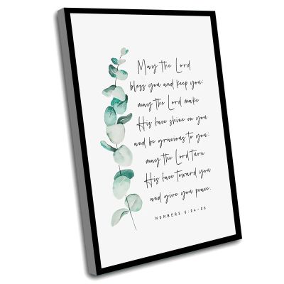 Aesthetic Room Decorations,May The Lord Bless You And Keep You Printable Numbers 6:24 Scripture Printable Farmhouse Botanical Bible Verse Wall Print Nursery Baby Sign,16x24 Inch Framed Wall Art
