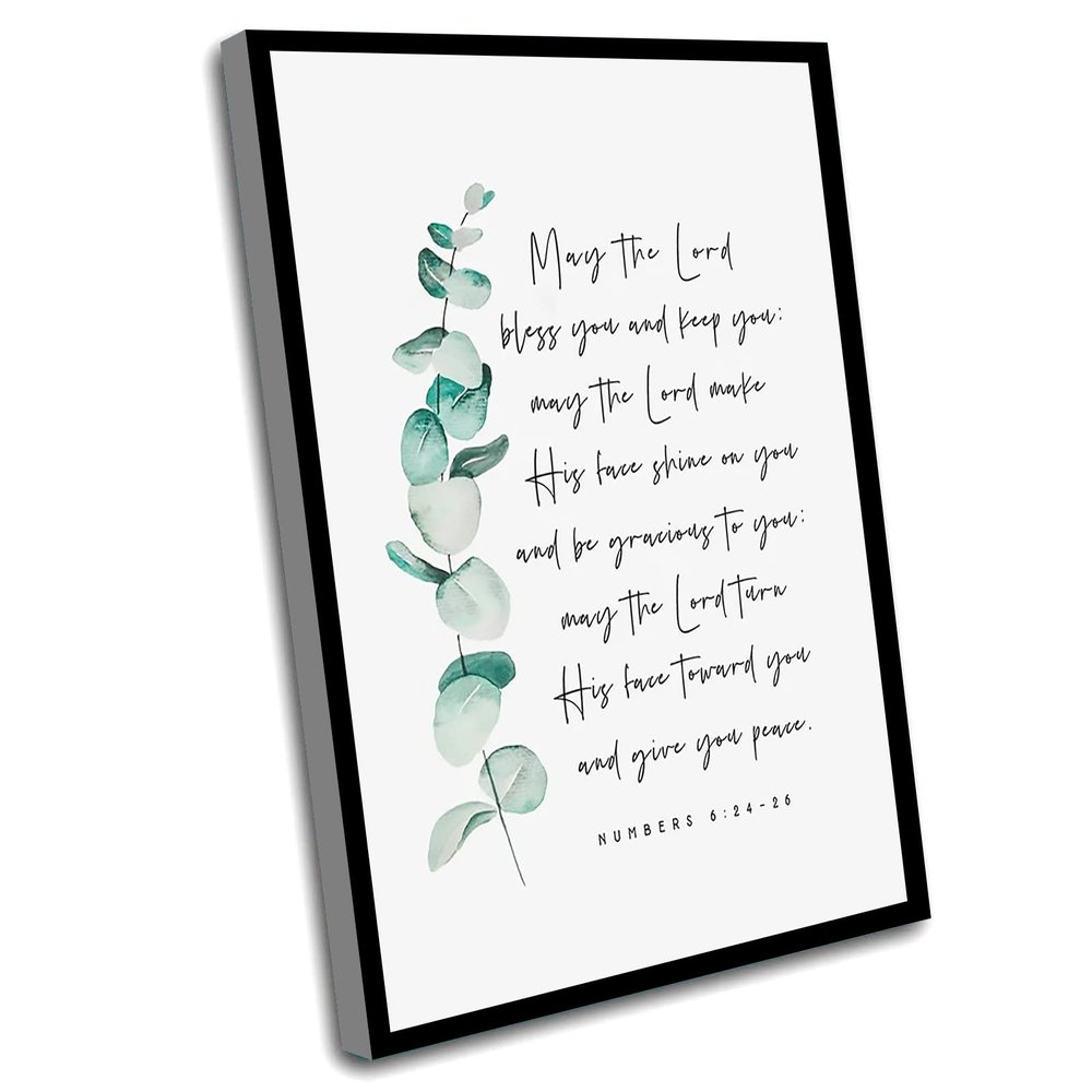 Aesthetic Room Decorations,May The Lord Bless You And Keep You Printable Numbers 6:24 Scripture Printable Farmhouse Botanical Bible Verse Wall Print Nursery Baby Sign,16x24 Inch Framed Wall Art