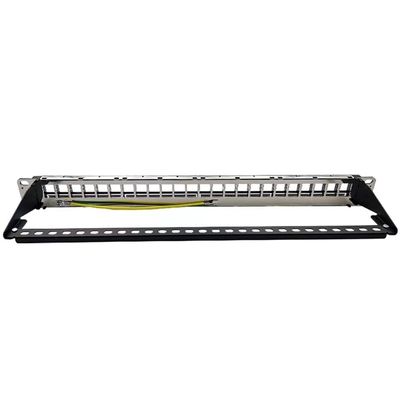 19" Inch RJ45 Shielded Module 24 Port Patch Panel Rack Mount Wall Jack (Color : Cat5E Module)