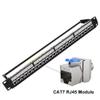 19" Inch RJ45 Shielded Module 24 Port Patch Panel Rack Mount Wall Jack (Color : Cat7 Module) view 2