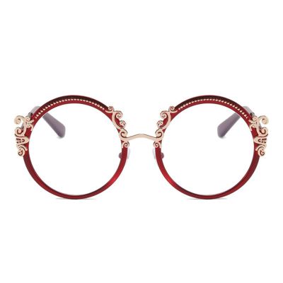willochra Blue Light Glasses for Women, Blue Light Blocking Eyeglasses for Women Round Computer Anti Eye Strain Glasses (red, 2.75, multiplier_x)