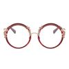 willochra Blue Light Glasses for Women, Blue Light Blocking Eyeglasses for Women Round Computer Anti Eye Strain Glasses (red, 2.75, multiplier_x) view 1