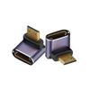Kework 2.1V 8K@60Hz Mini HDMI Male to HDMI Female Adapter 2 Pack, 3D 48Gbps Bidirectional Connector, Down Angle Extender Converter Coupler for Camera Laptop HDTV, Support 4K@120Hz Dynamic HDR view 1