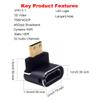 Kework 2.1V 8K@60Hz Mini HDMI Male to HDMI Female Adapter 2 Pack, 3D 48Gbps Bidirectional Connector, Down Angle Extender Converter Coupler for Camera Laptop HDTV, Support 4K@120Hz Dynamic HDR view 2