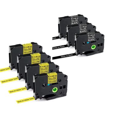 7 Packs Greateam TZ Tape 12mm Compatible with Brother TZe-631 TZe-335 TZe TZ Label Tape 12mm 0.47'' Laminated for Brother Ptouch Label Tape PT-D210 PT-D220 PT-H110 PT-D400 PT-D600 PT-1280 PT-1290