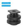 PATIKIL Male 5/8" to Female 1/4" Camera Hot Shoe Mount, 2 Pack Flash Cold Shoe Mount Tripod Screw Adapter for DSLR Rig, Black view 4