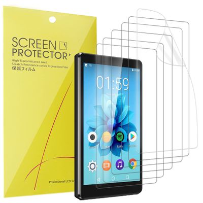 Lamshaw Compatible for AGPTEK T06S MP3 Player Screen Protector, [6 Pack] Full Coverage TPU Clear Film Compatible for AGPTEK T06S WiFi MP3 Player (6 PACK)